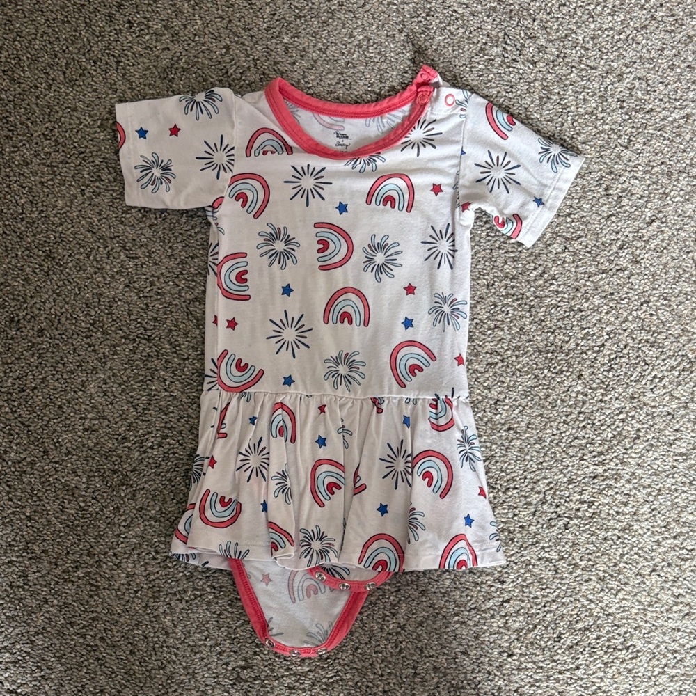 Dream Big Little CO Rainbow and Star Print Baby Dress